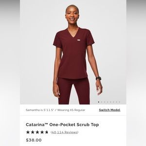 Catarina™ One-Pocket Scrub Top